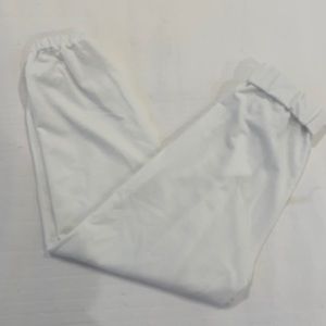 White jogger pants